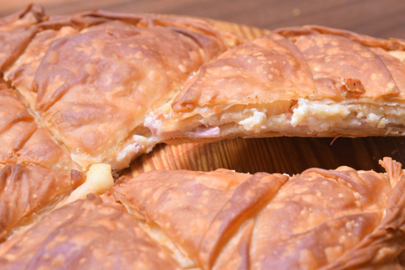 6-piece round Ham and cheese pie